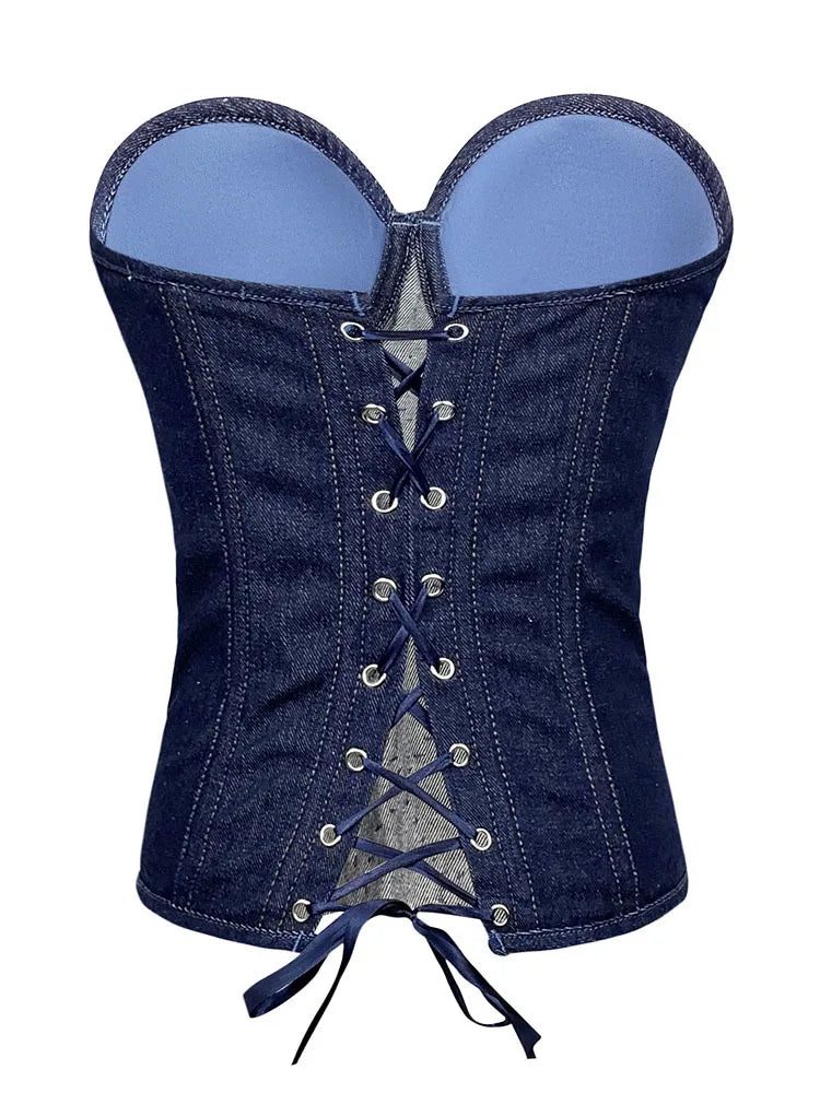 Rhinestone Cowgirl Denim Vest