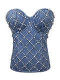 Rhinestone Cowgirl Denim Vest