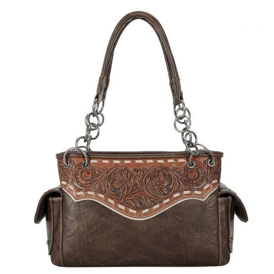 Western Elegance Tooled Leather Purse