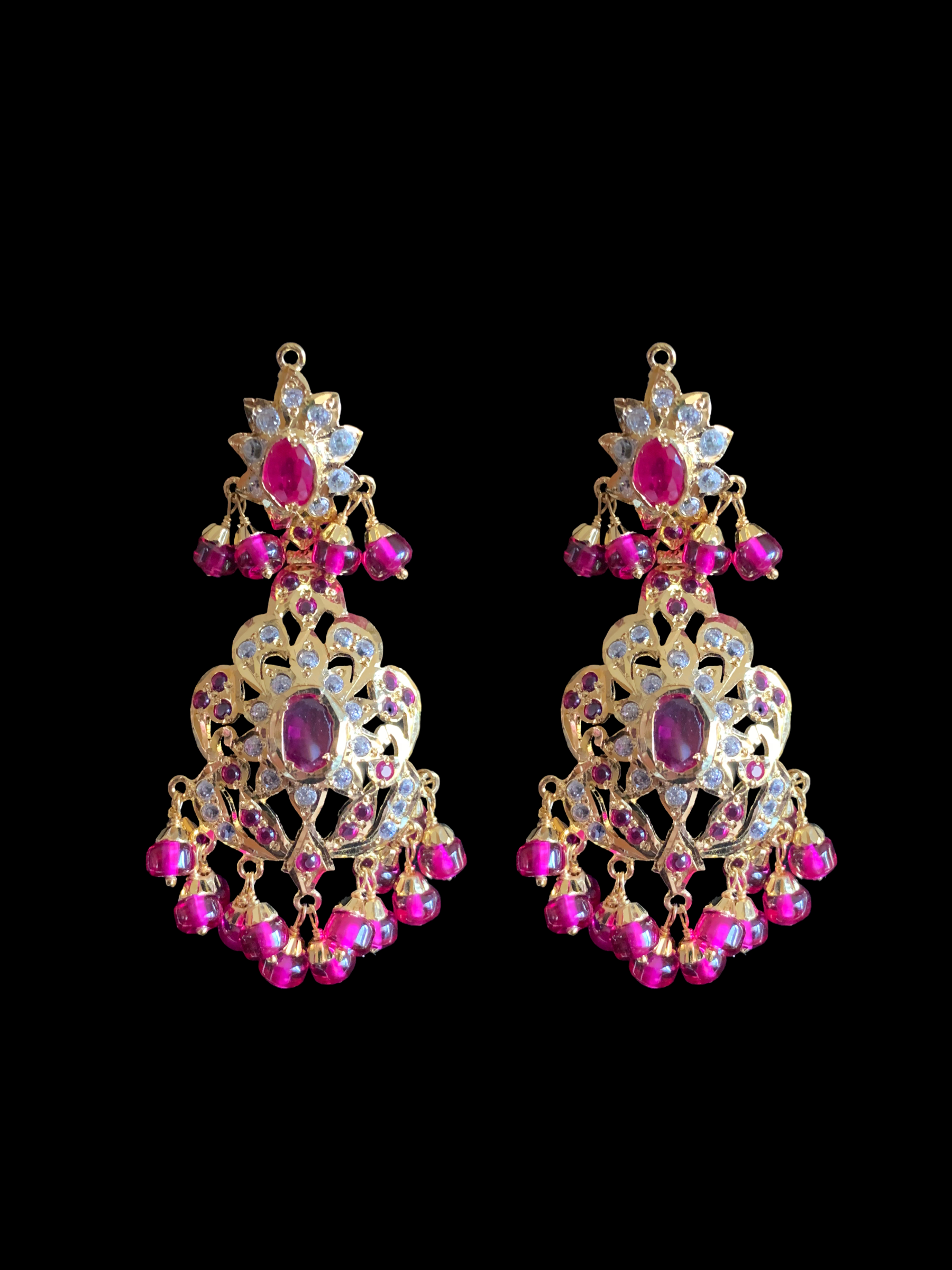 MAHNOOR gold plated silver Rani haar in rubies ( READY TO SHIP )
